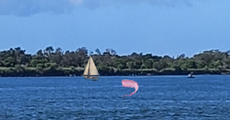 Photo of boat on Ballina river.