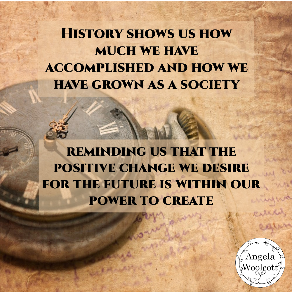 Photo of an old fashioned stop watch and brown paper with writing in the background with inspirational quote.