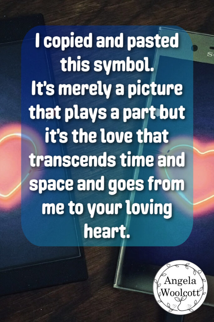 hearts mobile phone pinterest.jpg Two mobile phones with love hearts and positive poem.